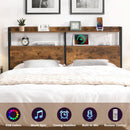 Queen Size Headboard with Storage and Charging Station