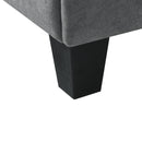Modern L-Shaped Sectional Sofa with Storage, Movable Ottoman, and Throw Pillows, Grey Chenille, 83'