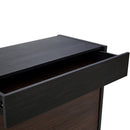 Set of 2, 32.5''-58.8'' Extendable & Rotating Cabinet with 1 Drawer, 90-Degree Corner Cabinet, Multifuctional Storage Combination Cabinet for Living Room, Hallway, Entryway, Black & Walnut