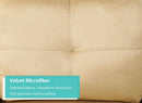 Beige 105 Inch L Shaped Sectional Sofa With Storage Ottoman