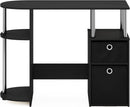 Jaya Computer Study Desk With Storage Americano Chrome
