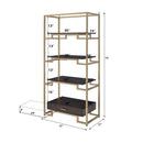 Yumia - Bookshelf - Gold & Walnut