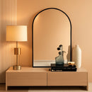Arched Wall Mirror 24x36 Black Frame Wall Mounted Vanity