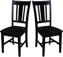 San Remo Splatback Dining Chairs Set Of Two, Black