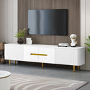 U-Can 78.7''Minimalist TV Stand for TVs up to 85 Inches, Modern Entertainment Center Media Console with 4 Spacious Cabinets for Living room(OLD SKU: SJ000125AAK)