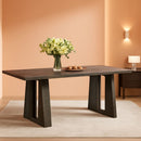 Rectangular Dining Table 70 Inch Rustic Grey For Six To Eight