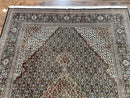 Wonderful Persian Tabriz Rug 7x10 ft, Very Fine 50 Raj 350 KPSI Oriental Carpet, Herati Mahi Pattern, Authentic Hand Knotted Handmade Wool Vintage