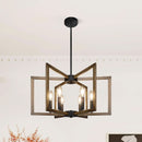6 Light Black Finish Modern Farmhouse Pendant Lights