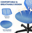 Blue Adjustable Student Desk Chair With Lumbar Support