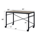 Oklarth - Writing Desk - Rustic Oak & Black