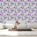 Voguish Purple Flowers Wallpaper Fashionable
