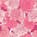 Stylish Modern Pink Peonies Wallpaper