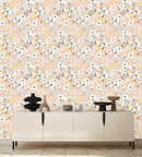 Fashionable Beige Floral Wallpaper Fashionable