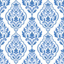 Elegant Blue Monogram Wallpaper Chic