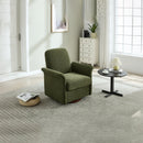 Swivel Accent Chair Modern Barrel Armchair with Wood Base for Bedroom Reading Waiting Living Room