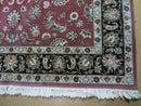 6' X 9' Vintage Handmade Fine India Floral Oriental Silk Accent Wool Rug Carpet