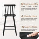 Classic Wooden Bar Stools Set of Four for Kitchen