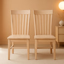 Set Of 2 Tall Mission Dining Chairs Unfinished Parawood