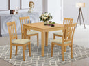 OXAN5OAKCProductLine Oak Kitchen Table Set For4 LinenChairs