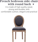 French Country Dining Chairs Set of 4 Oak Wood Round Back