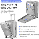 Luggage Sets 3 Piece(20/24/28), Expandable Carry On Luggage with TSA Lock Airline Approved, 100% PC Hard Shell and Lightweight Suitcase with Front Pocket and Spinner Wheels