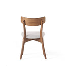 5-Piece Mid-Century Dining Set with Walnut Finished Frame, Upholstered Dining Chairs,Light Beige Chairs and Walnut Wood Table
