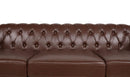 PU Brown Leather Modular Sectional Sofa Tufted Cushions