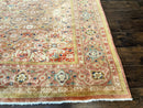 Antique Persian Tabriz Khoy Rug 8x10, Handmade Wool Carpet, Light Green Beige, Vintage Rug for Modern Home