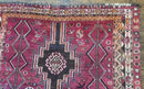 Persian Tribal Shiraz Rug 5x8, Geometric, Raspberry Red and Charcoal, Antique Persian Carpet