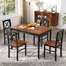 Executive Solid Rubber Wood Space Saving Dining Set