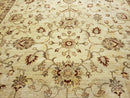 Oushak Rug 10x14 Neutral Colors Handmade Peshawar Wool Carpet Oatmeal Beige