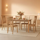 Windsor Spindle Back Dining Chairs Set Of 6 In Light Brown