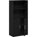 Pasir 4 Tier Storage Bookcase Black Oak Adjustable Shelves