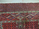 Antique Turkoman Rug 4x5, Ensi Hatchli Tekke Wool Rug