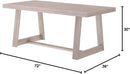 72 Inch Farmhouse Solid Wood Dining Table Rectangular Kitchen Table