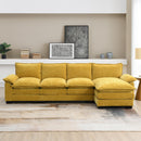 [VIDEO]118' Modern Chenille Sectional Sofa with Double Cushions,Storage Pockets,5 Seat Upholstered Indoor Furniture,L-shaped Comfy Cloud Couch with Reversible Chaise for Living Room,Apartment,3 Colors