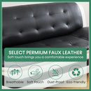 Leather Sofa Set 3 Piece Living Room Furniture In Black And White