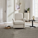 Swivel Accent Chair Modern Barrel Armchair with Wood Base for Bedroom Reading Waiting Living Room