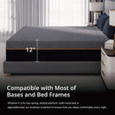 Queen Memory Foam Mattress 12Inch Midnight Black Edition