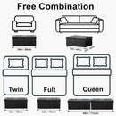Ottoman With Premium Black Storage 34 Inch Dimension
