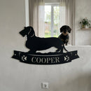 Custom Metal Wall Art - Personalized Dachshund Name Sign