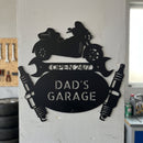 Custom Metal Wall Art - Personalized Trike Garage Name Sign