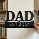 Custom Metal Wall Art - Personalized Father's Day Name Sign
