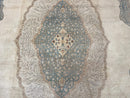 Palace Size Pak Persian Rug 12x18, Haji Jalili Design, Pakistani Carpet, Oat and Light Blue, Fine 260 KPSI