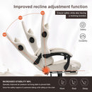 Ivory Bluetooth Speaker Gaming Chair With Footrest