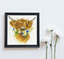 Daisy Coo Highland Cow Counted Cross Stitch Kit by Bothy Threads XHD42