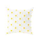 Daisy flora embroidered blue & white cushion cover living room decor