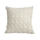 Daisy flora embroidered blue & white cushion cover living room decor