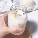 Daisy flower glass water bottle yellow & white kitchen tumbler charm