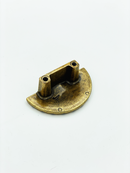 Reeded Antique Brass "Half-Daisy" Round Cabinet Knob